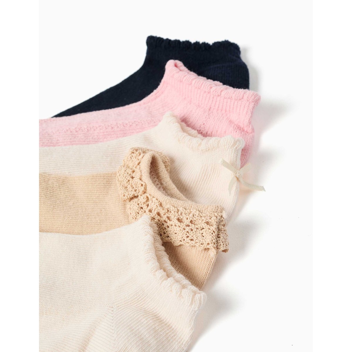 Lot de 5 paires de socquettes mixtes multicolore, ZIPPY