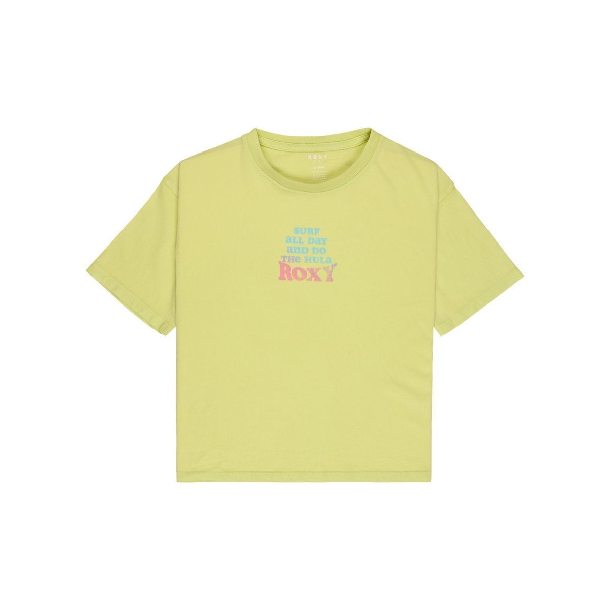 T-Shirt, manches courtes, col rond, Floral. vert daiquiri green, ROXY