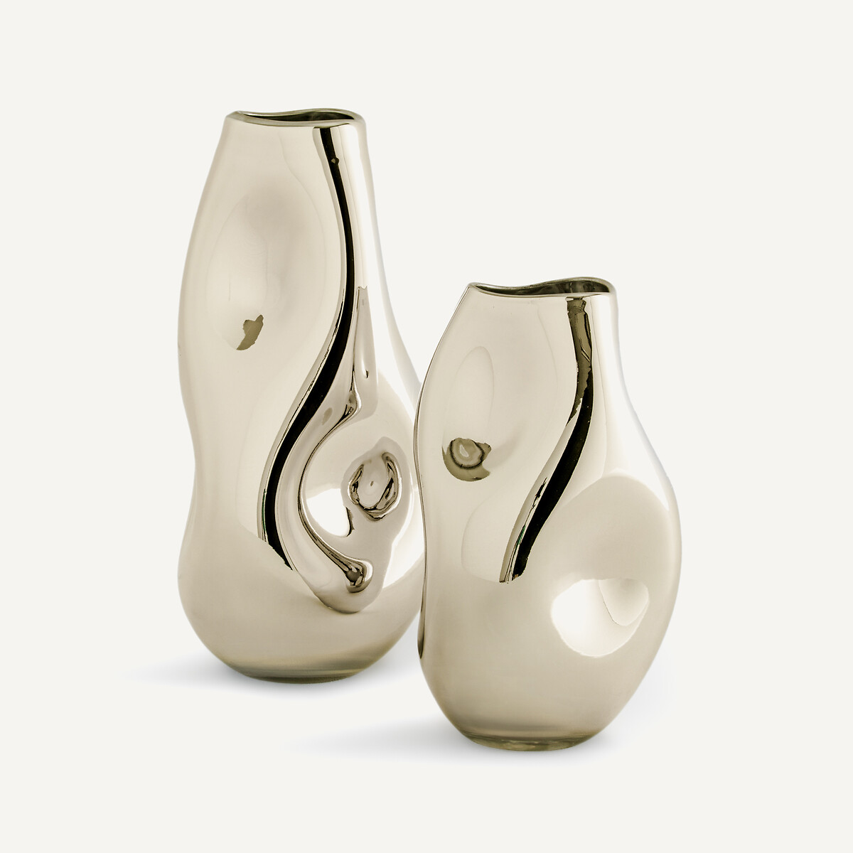 Cozi 43cm High Hand-Blown Metallic Glass Vase gold-coloured, AM.PM