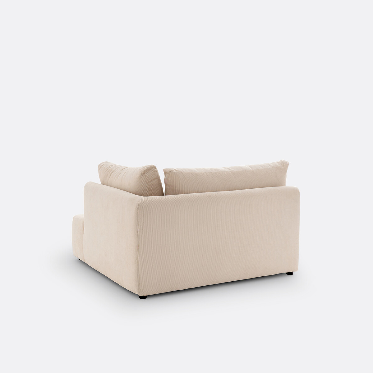 Moduleerbare hoekbank ribfluweel, Monica ecru, LA REDOUTE INTERIEURS