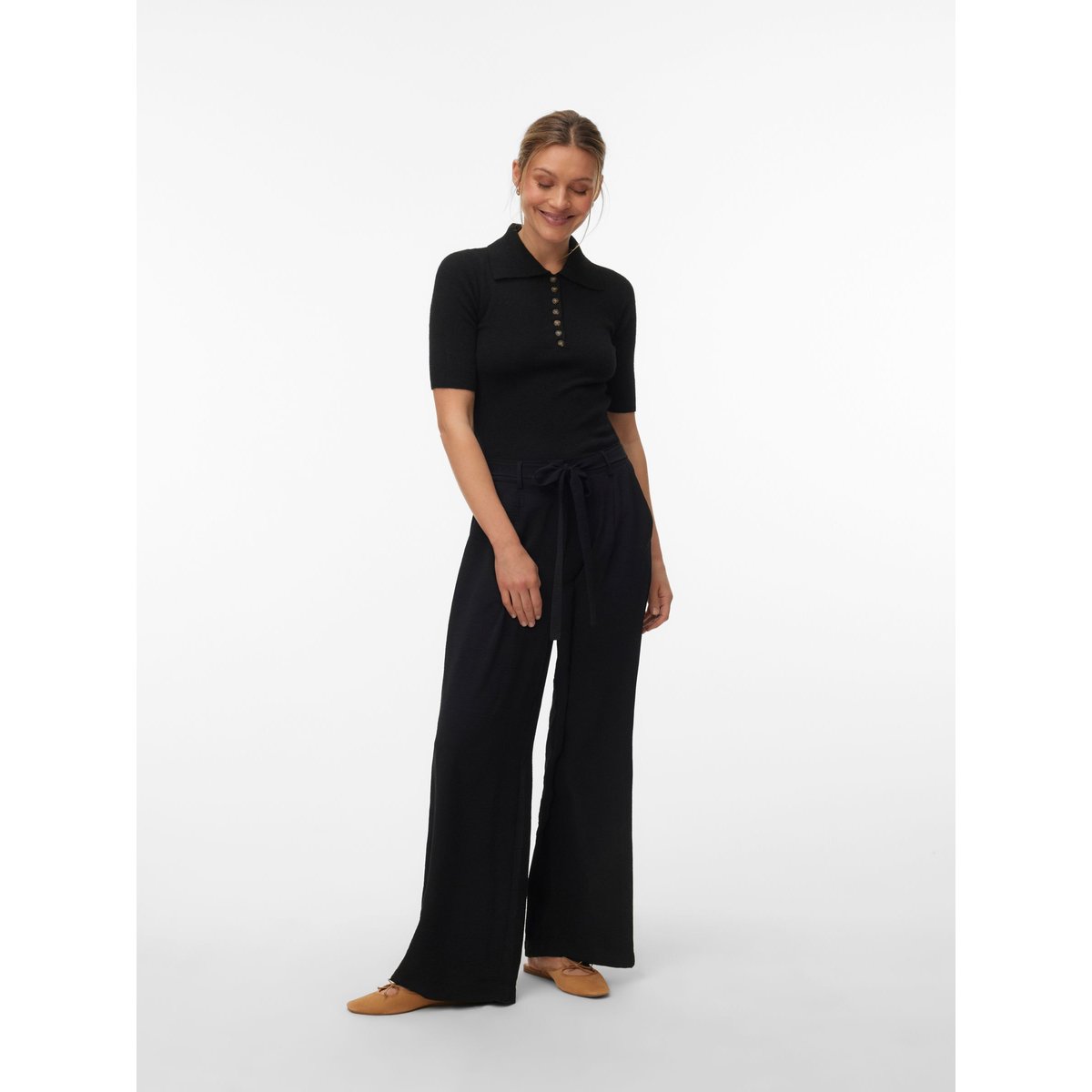 Pantalon À Jambe Large noire - black, VERO MODA