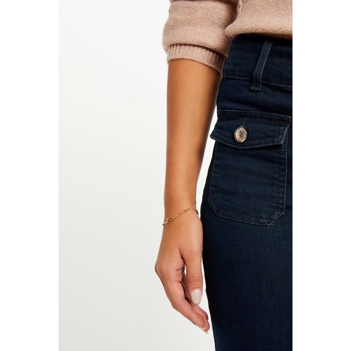 Jeans bootcut taille haute jean brut, MORGAN