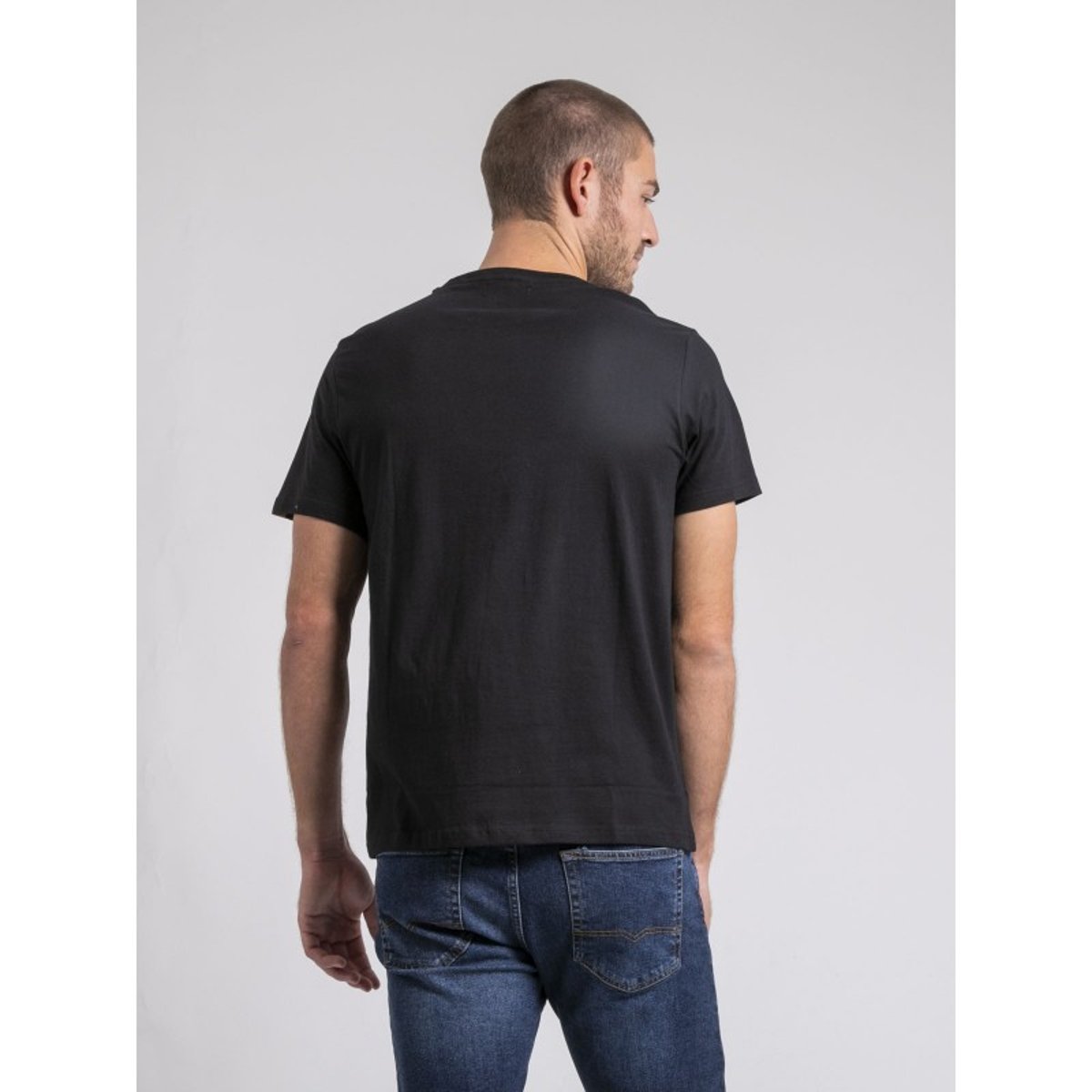 T-shirt Col Rond Pur Coton Joulio noir, RITCHIE