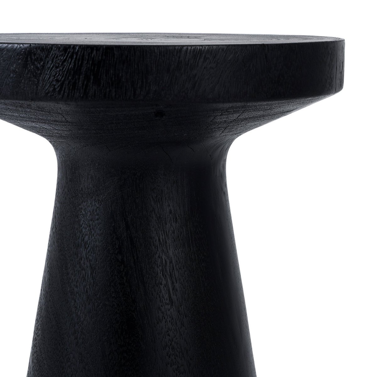Table d’appoint en suar FIJI noir, BAZAR BIZAR