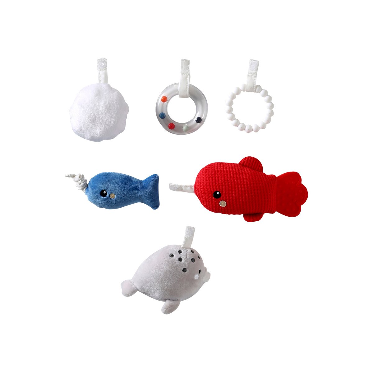 Grande peluche d'activités pingouin BANQUISE blanc, VERTBAUDET