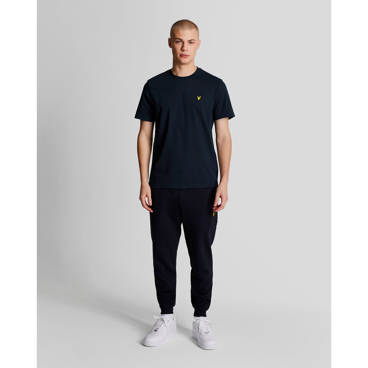 T-shirt en coton col rond bleu marine, LYLE & SCOTT