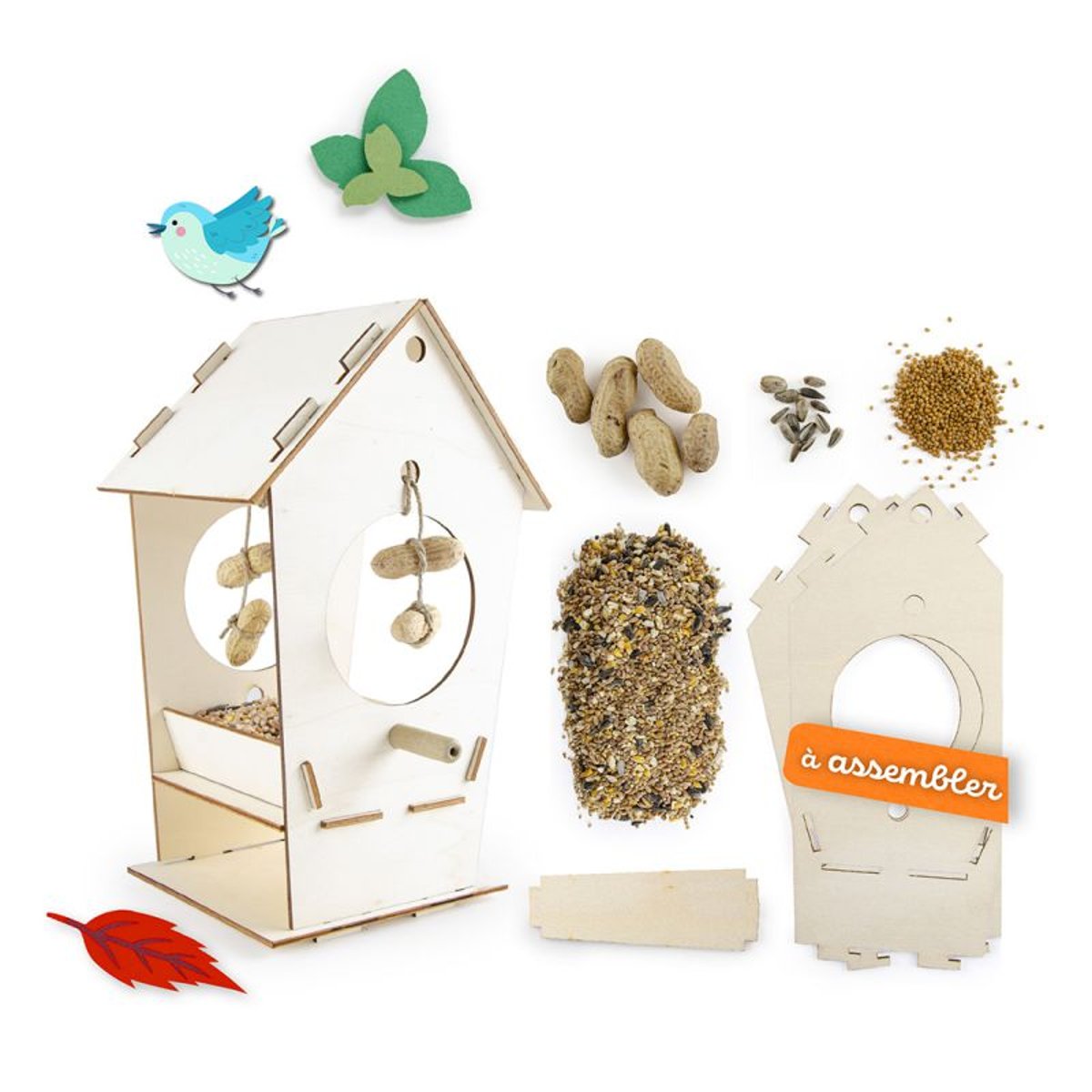Coffret DIY Ma Première Mangeoire beige, RADIS ET CAPUCINE