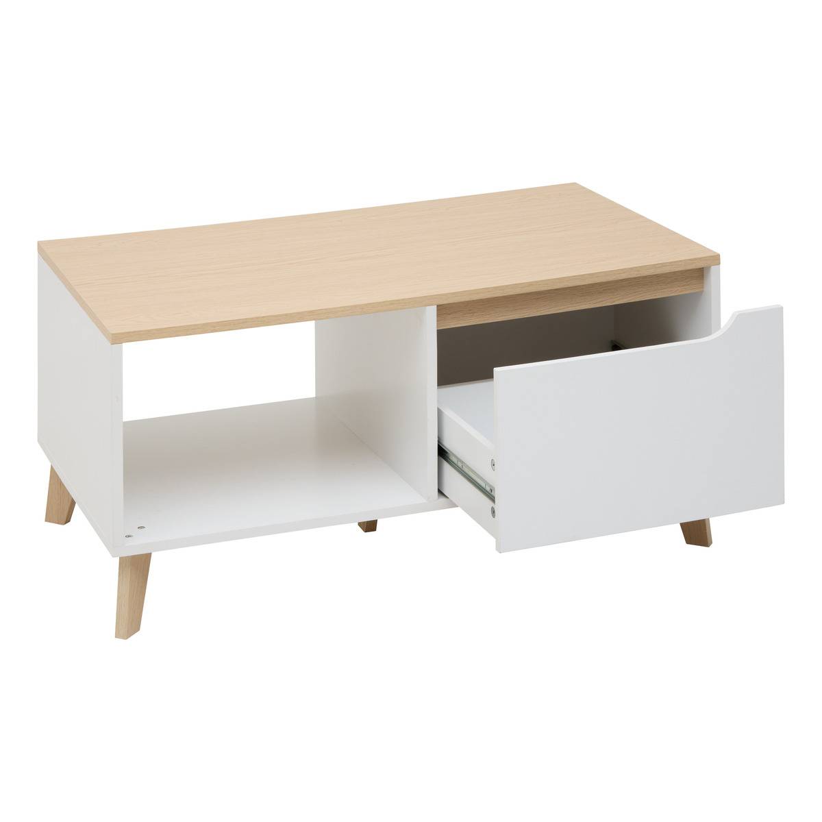 Table basse rectangulaire LUMA blanc, 5FIVE SIMPLY SMART