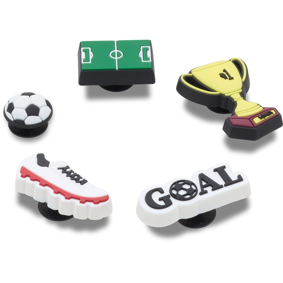 Lot de 5 Jibbitz Football multicolore, CROCS