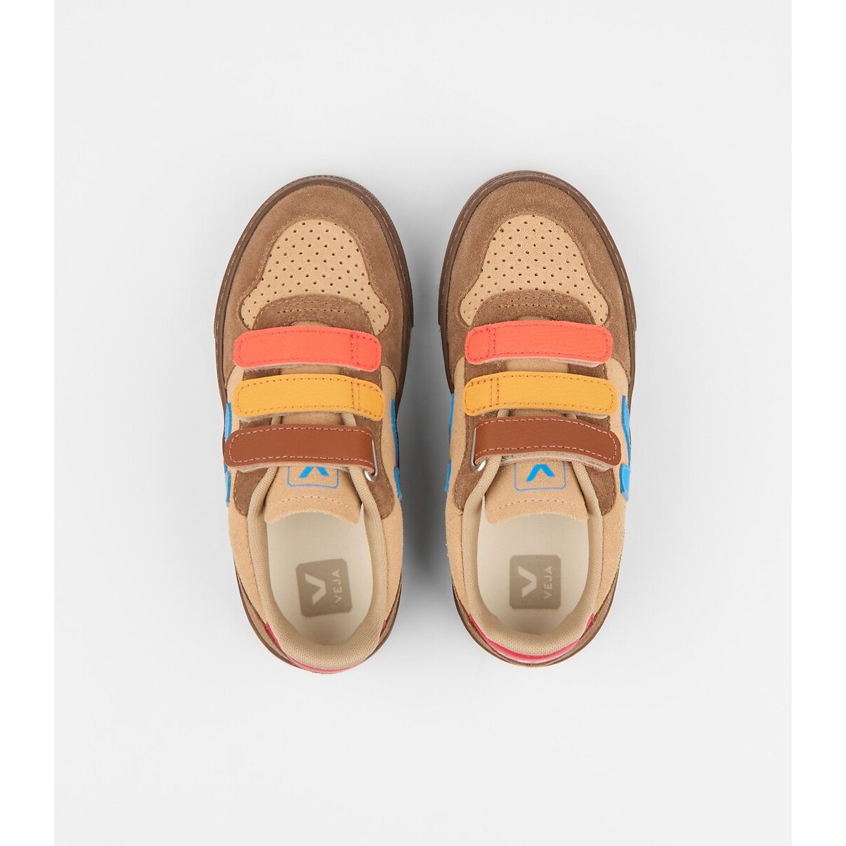 Kids Small V-10 Leather Trainers brown, VEJA