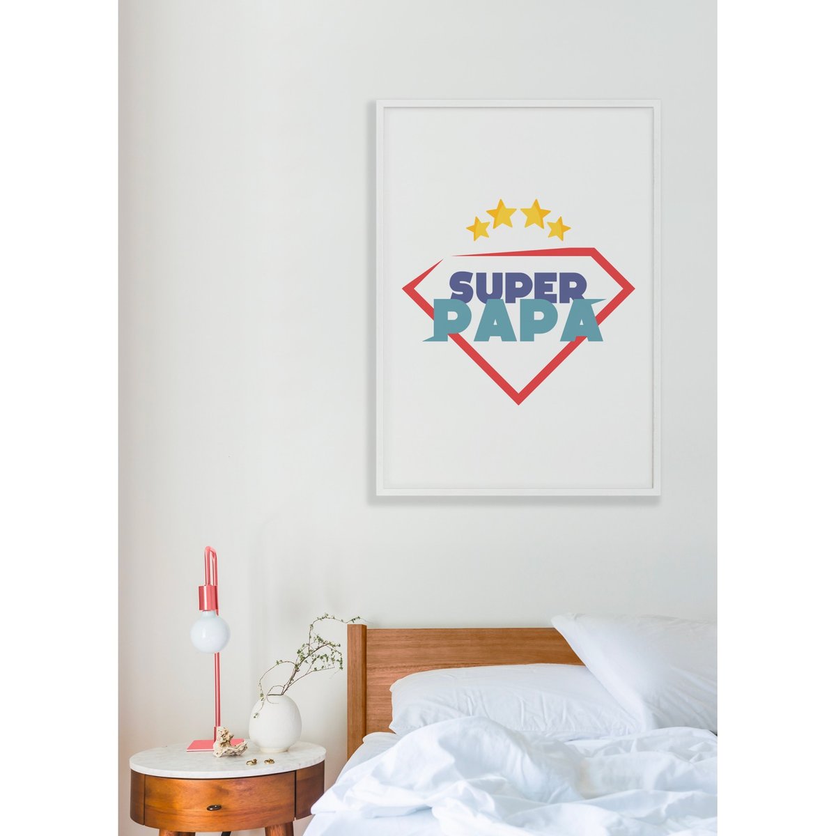 Affiche Super Papa blanc, L'AFFICHERIE