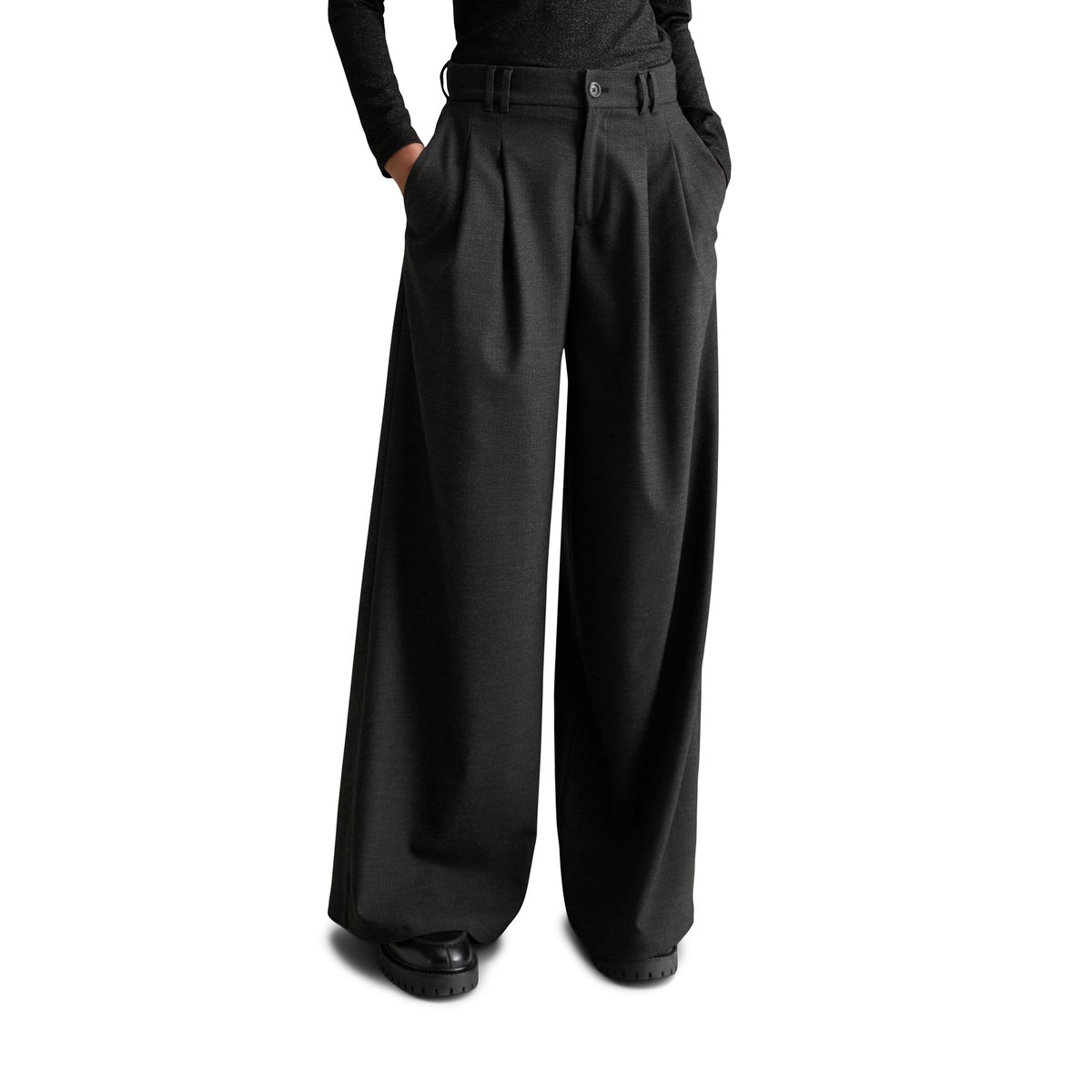 Pantalon de style costume relaxed avec une part de viscose gris, MARC O’POLO DENIM
