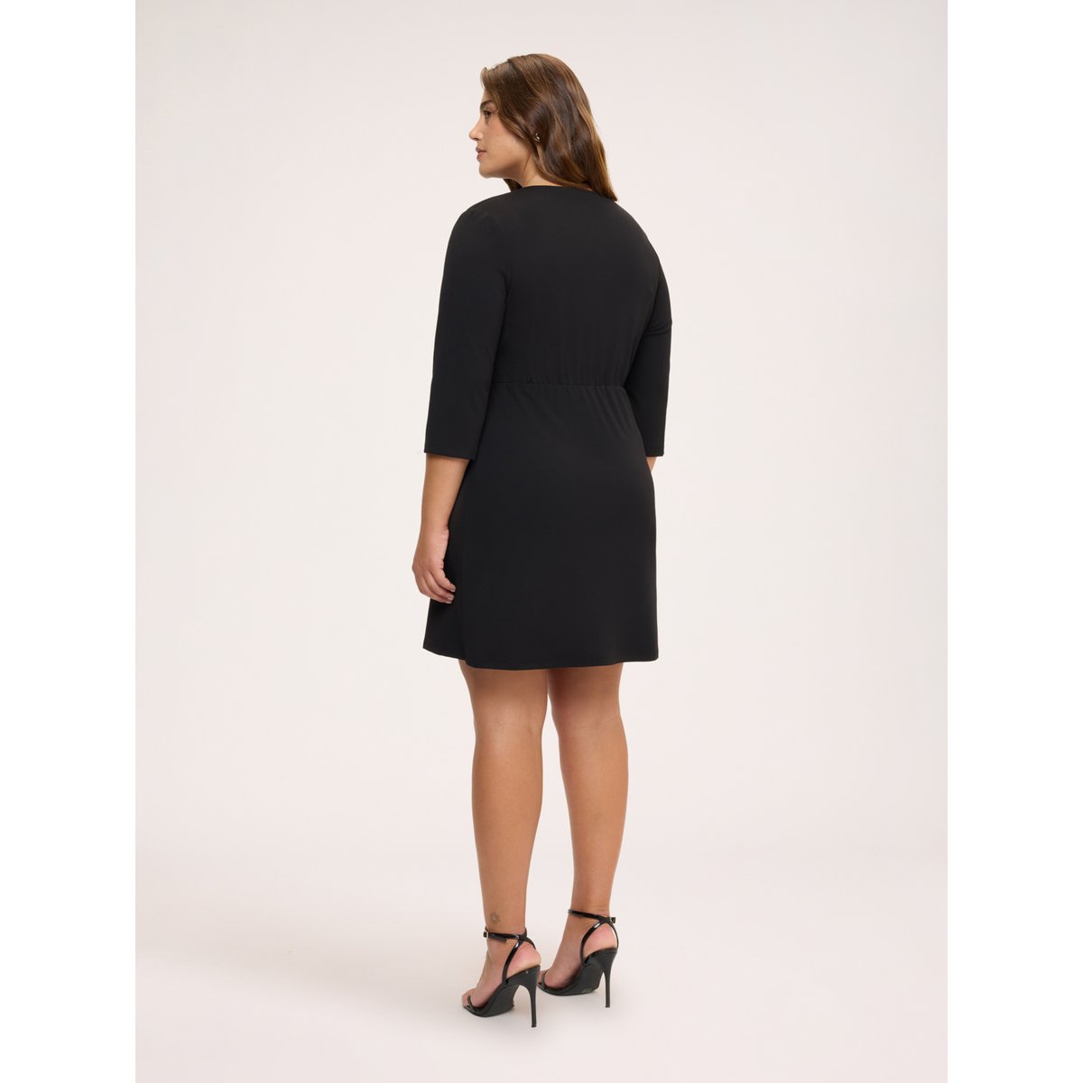 Robe portefeuille avec boucle noir, FIORELLA RUBINO