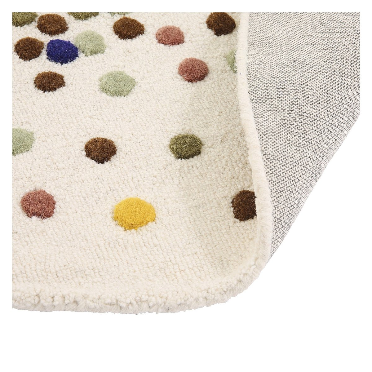 Tapis de salon laine IDYLLE beige, multicolore, HABITAT