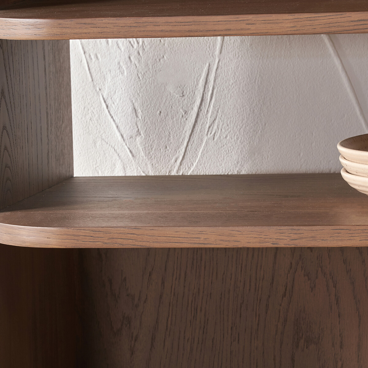 Elion Retro Dark Ash Wood 2 Doors Display Unit dark wood, SO'HOME