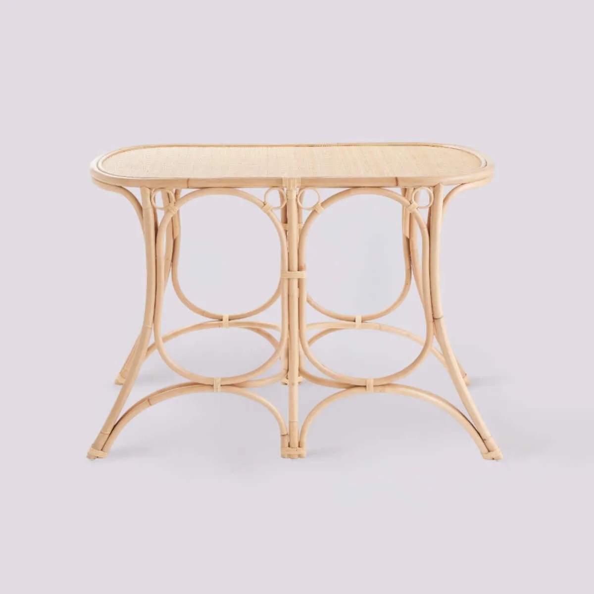 Table ovale en rotin GINGKO rotin teinté "miel", KOK