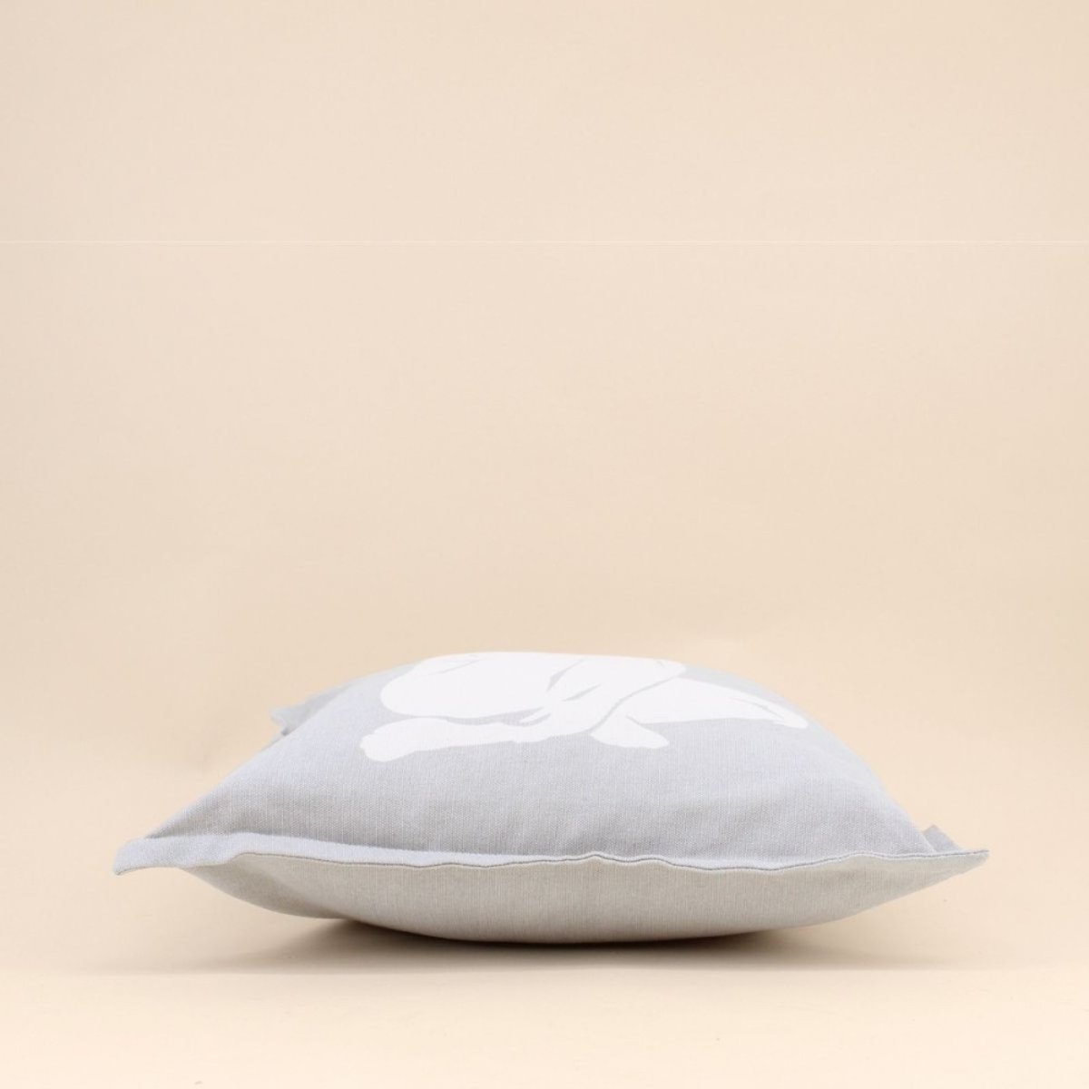 Coussin imprimé corps femme 40cm gris, ORNAMI