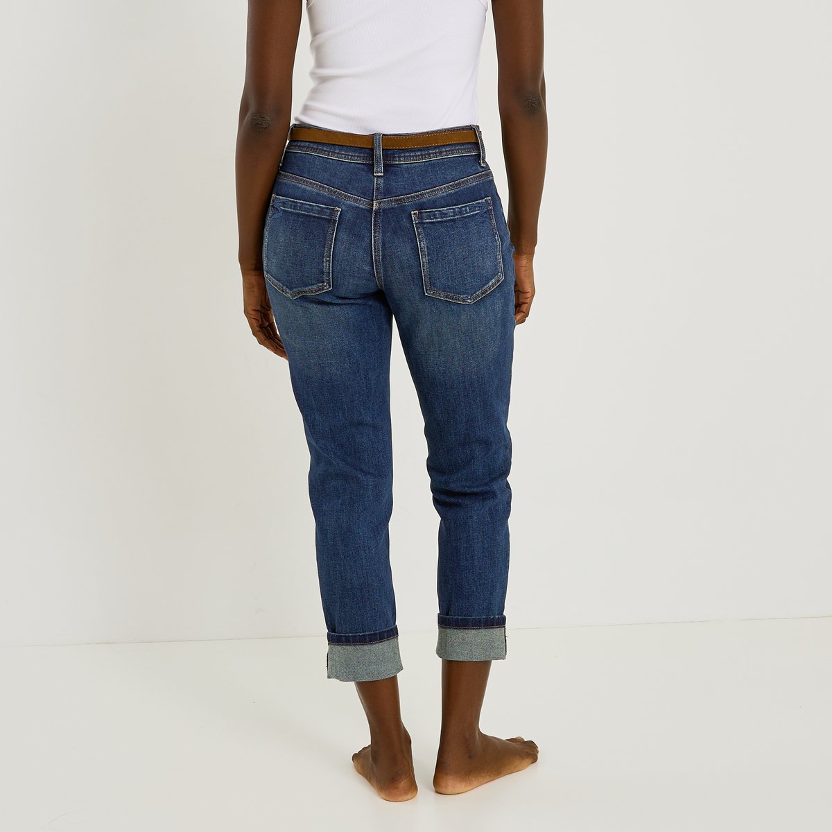 Jean boyfriend SEATLLE BF01 bleu dark stone, GRAIN DE MALICE