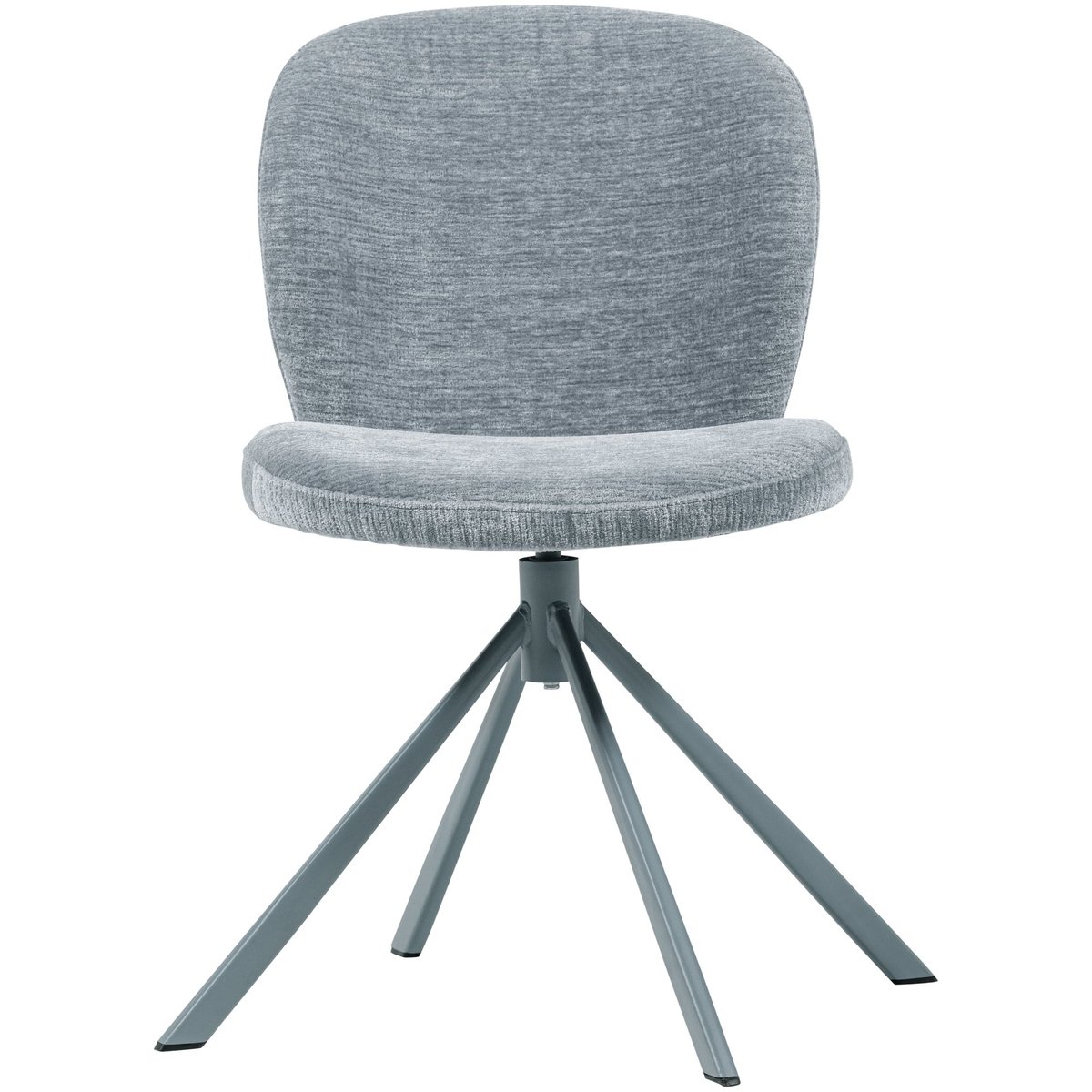 Lot de 2 fauteuils de table en chenille FEMKE bleu, WOOOD