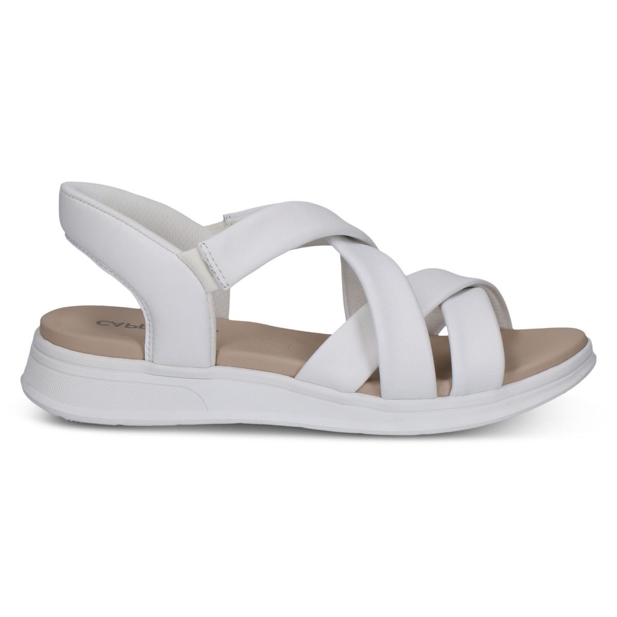 Sandale en cuir blanc, CAPRICE
