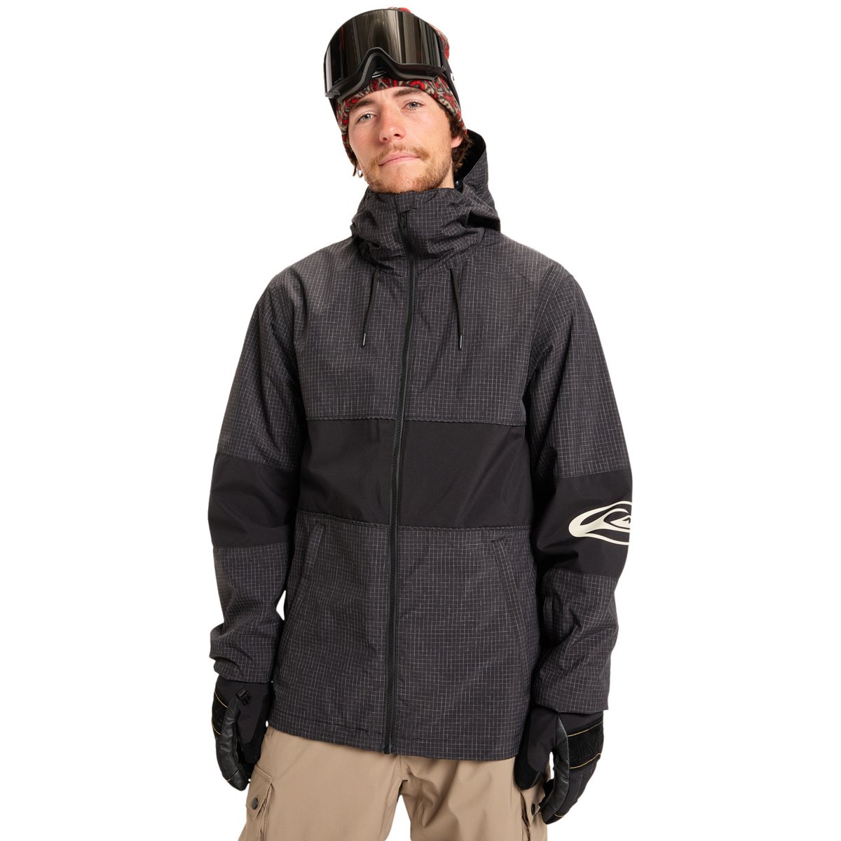 Veste de snow technique HIGH IN THE HOOD noir true black, QUIKSILVER
