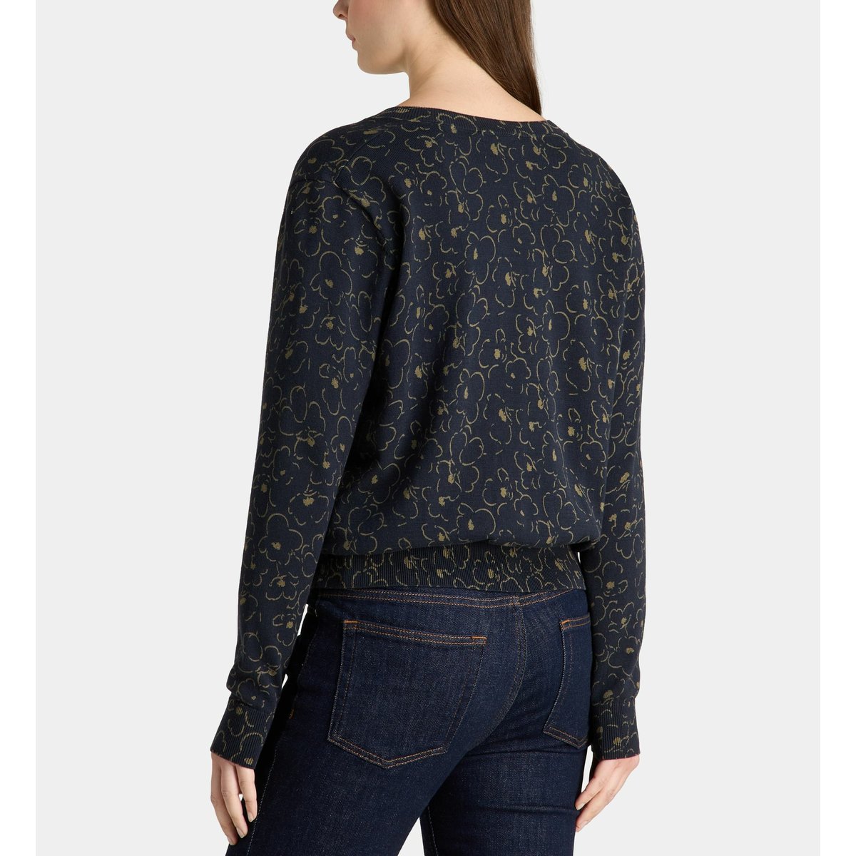 Cardigan angie tra ample en coton bio bleu foncé, GALERIES LAFAYETTE