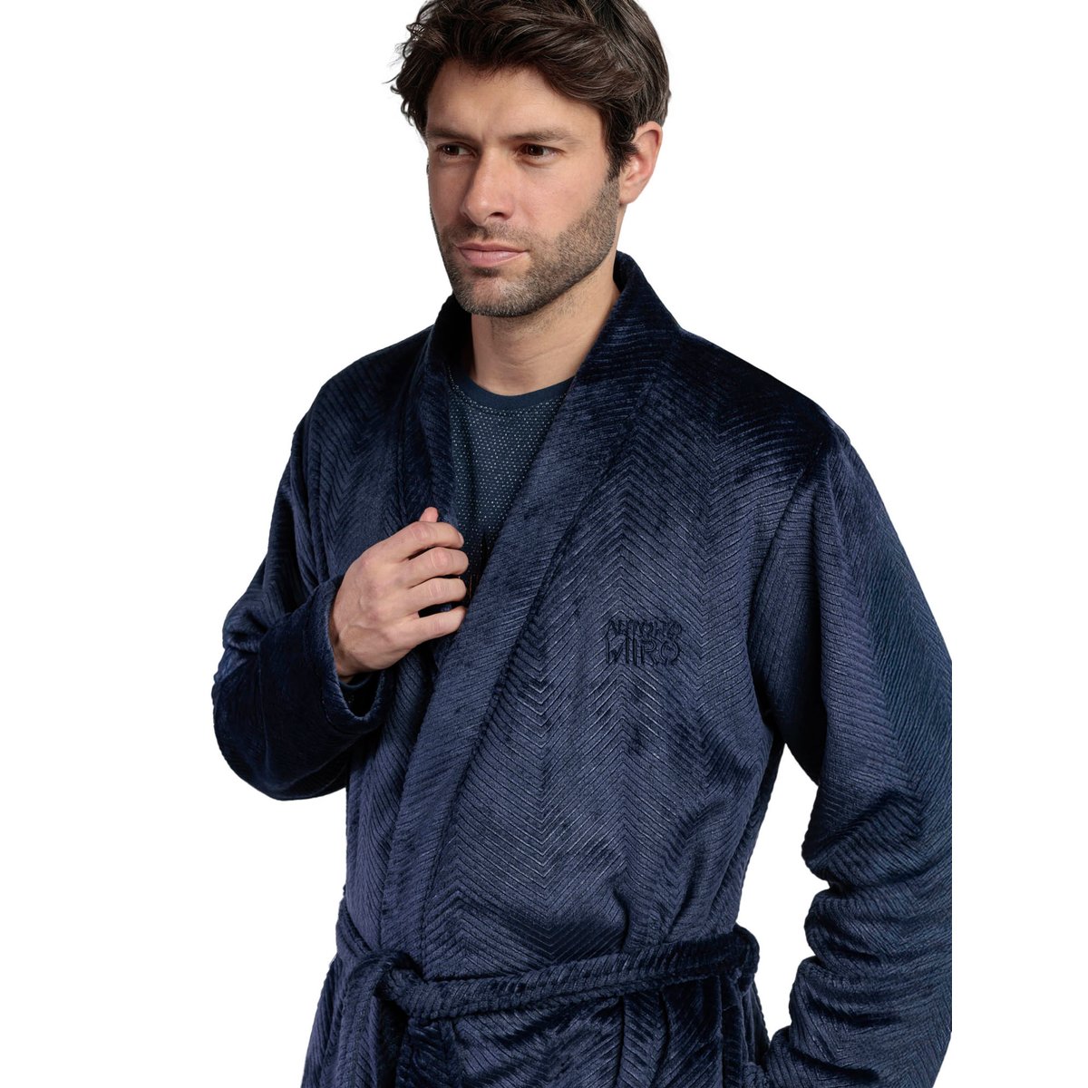Robe de chambre Spiga Antonio Miro bleu, ADMAS