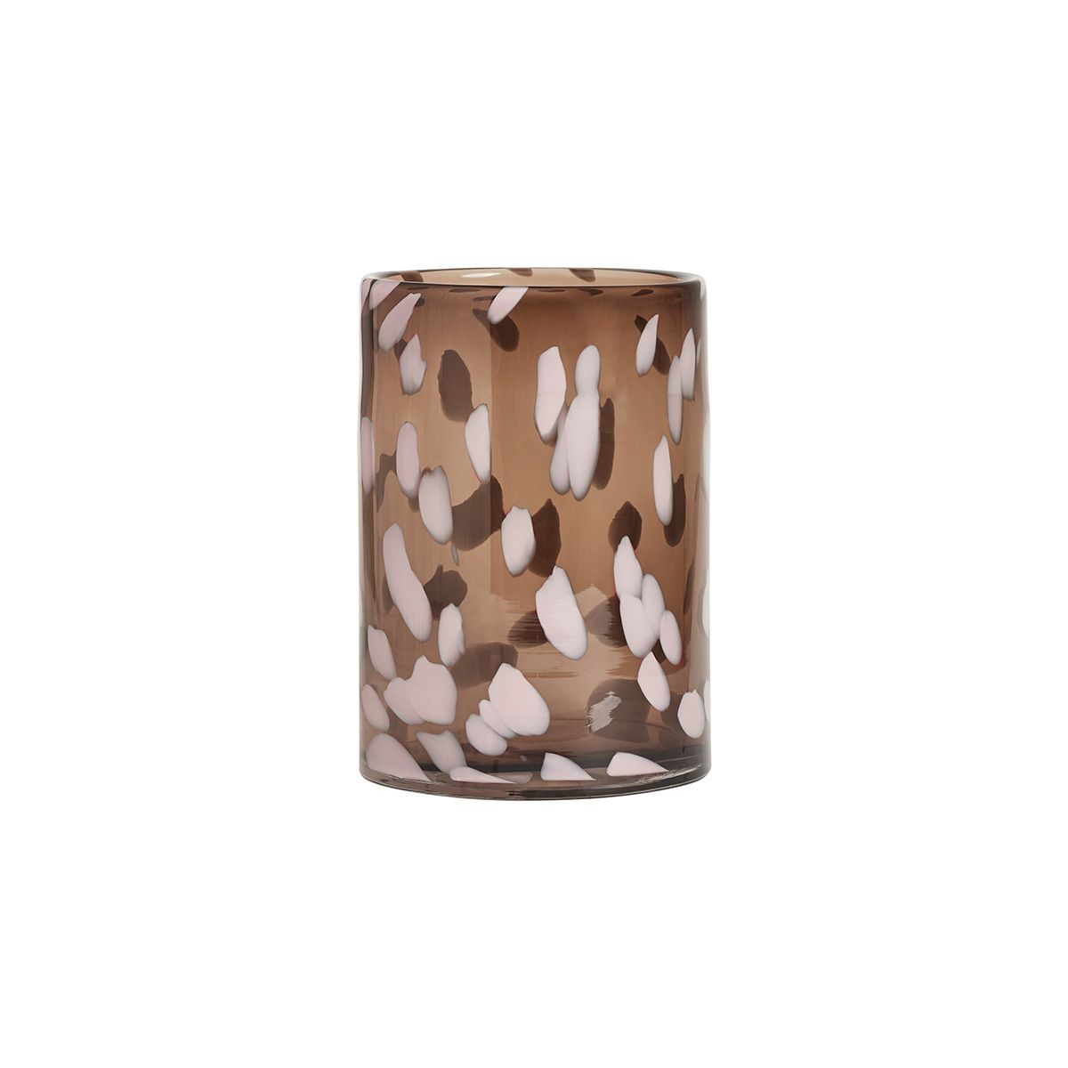 Vase en verre à pois LIVING brun, OYOY LIVING DESIGN