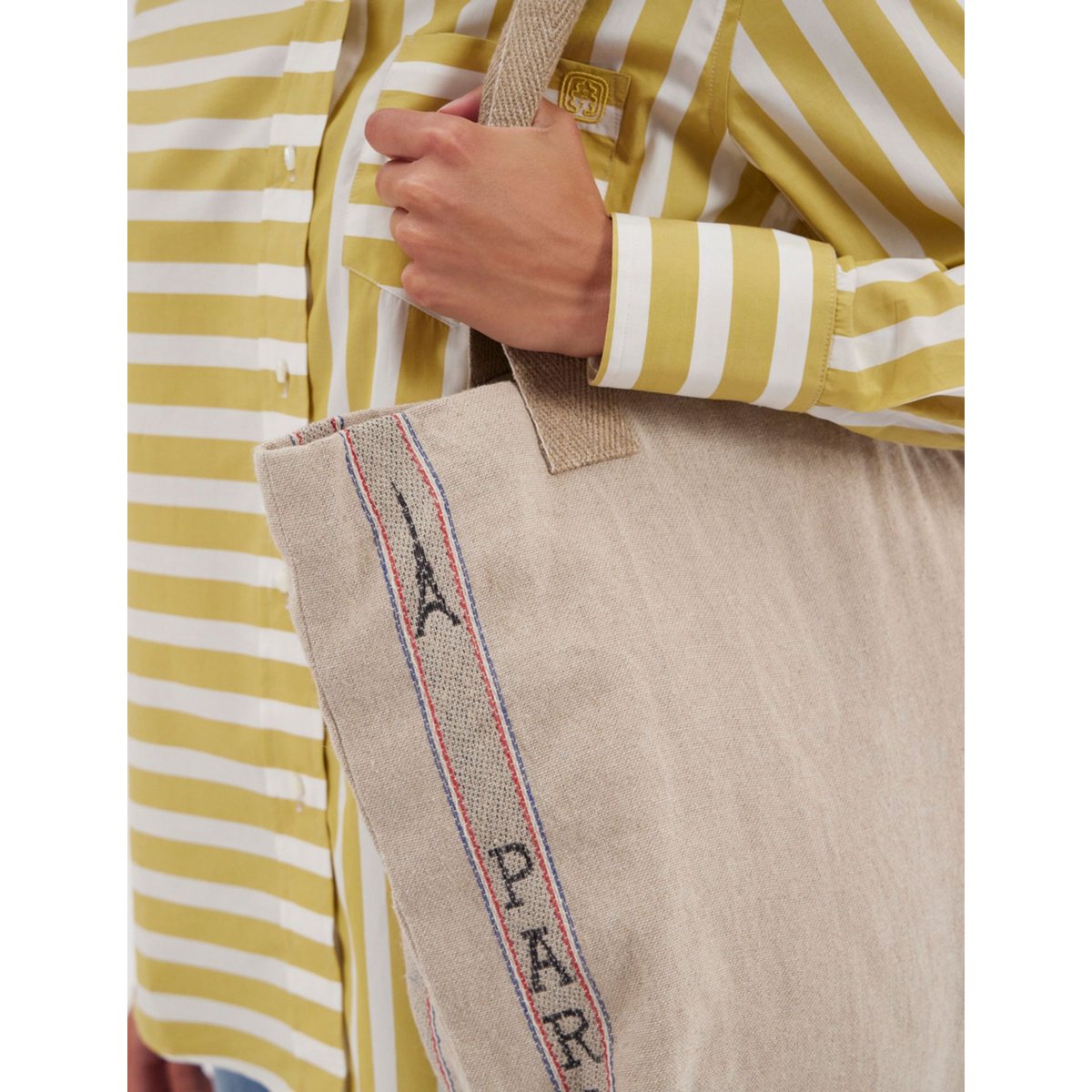 Tote bag paris beige, INES DE LA FRESSANGE PARIS