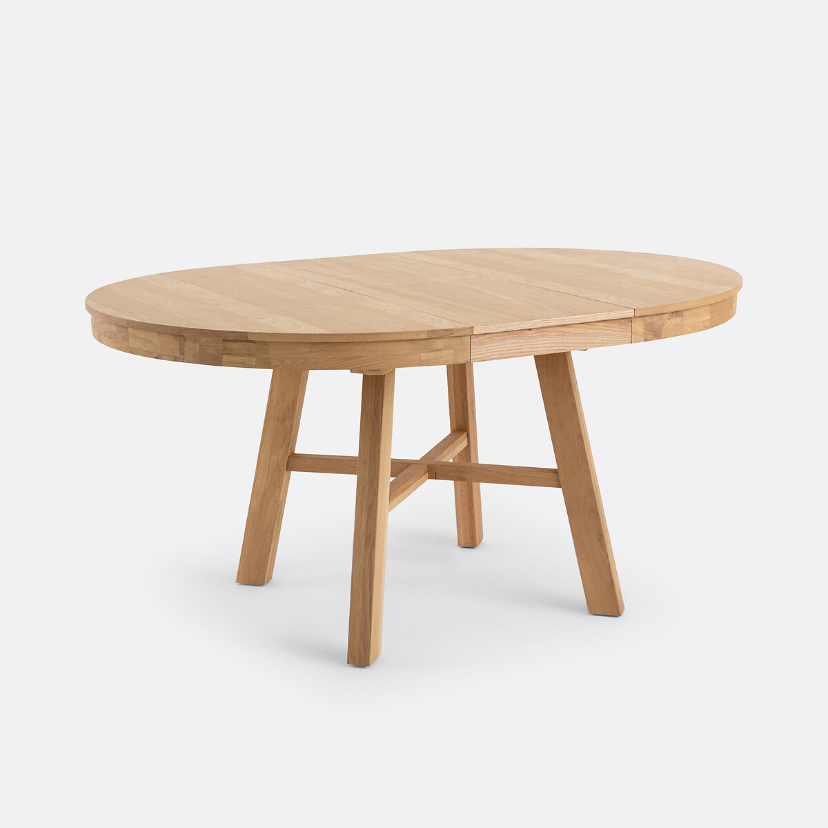 Table à manger, extensible, ronde, 4 à 8 couverts, ZEBARN chêne, LA REDOUTE INTERIEURS
