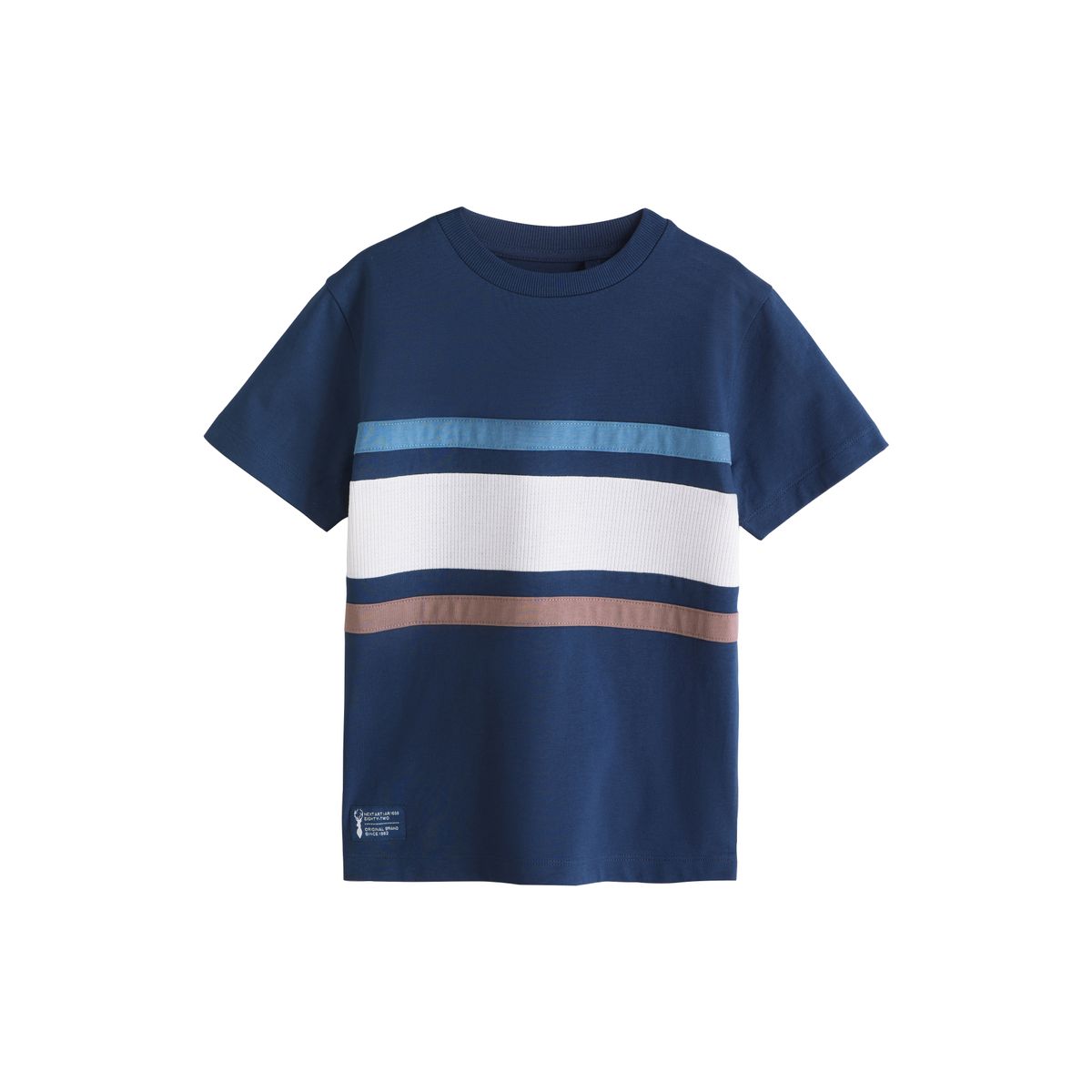T-shirt en colour-block à manches courtes vison/bleu/marine, NEXT