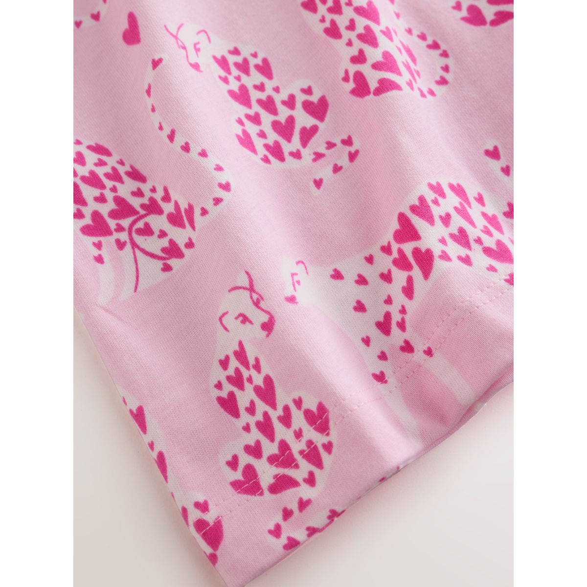 Pyjama en jersey boutonné imprimé léopard rose, NEXT