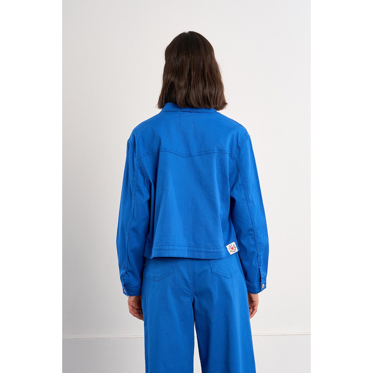 Veste en coton courte royal blue, LILI SIDONIO