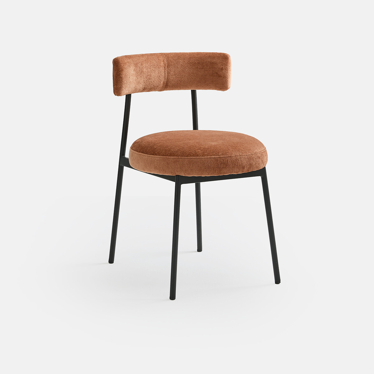 Chaise en métal acier et tissu texturé, SARVIO terracotta, LA REDOUTE INTERIEURS