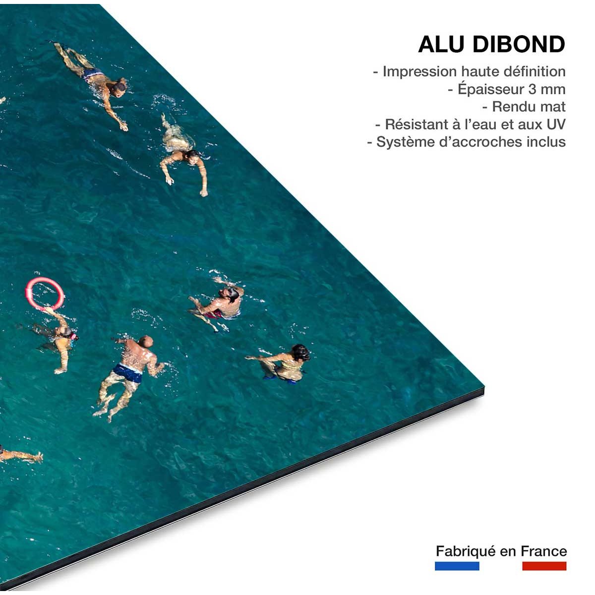 Tableau tous à l'eau! tableau alu dibond, HEXOA
