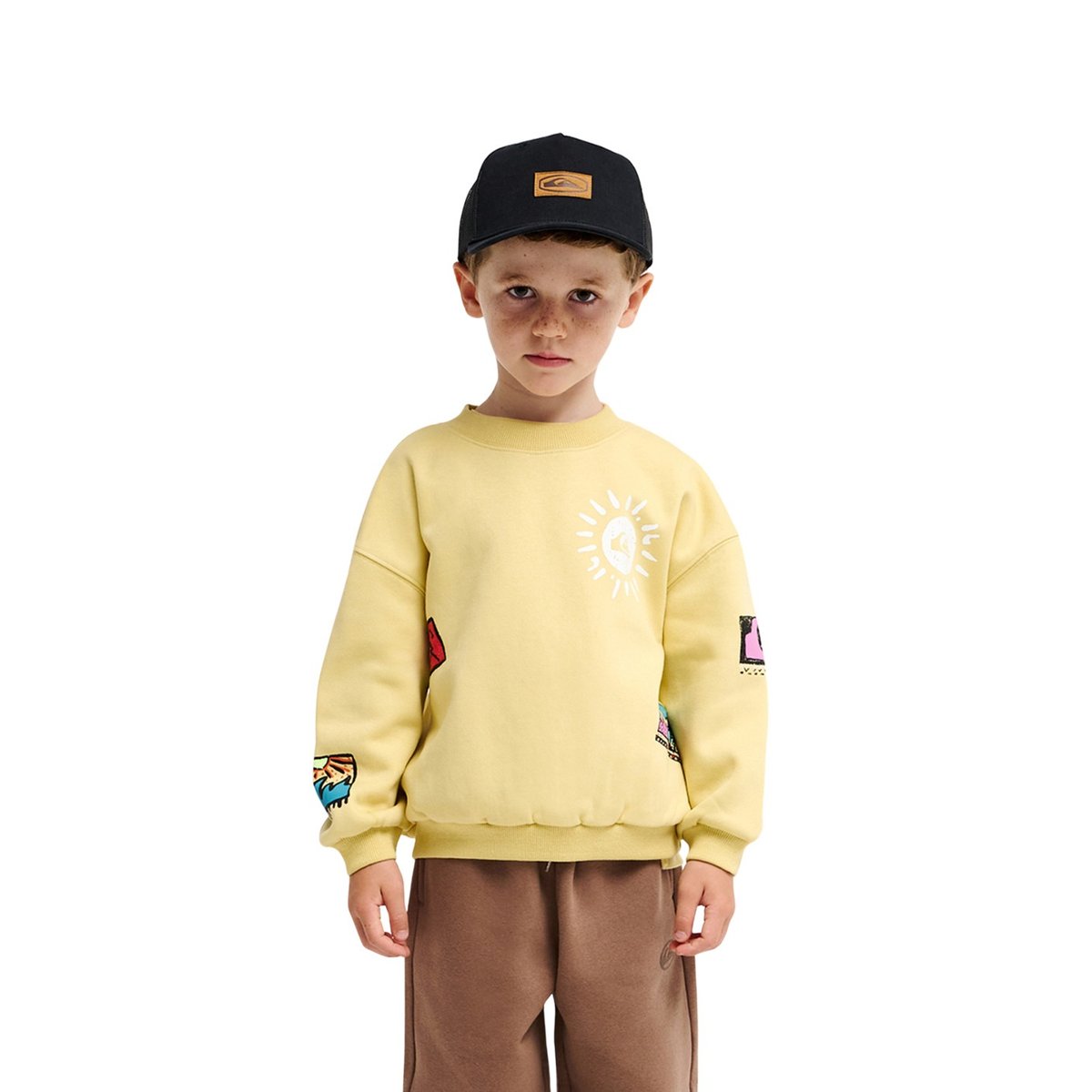 Sweat HIPPIE JUMP jaune straw, QUIKSILVER