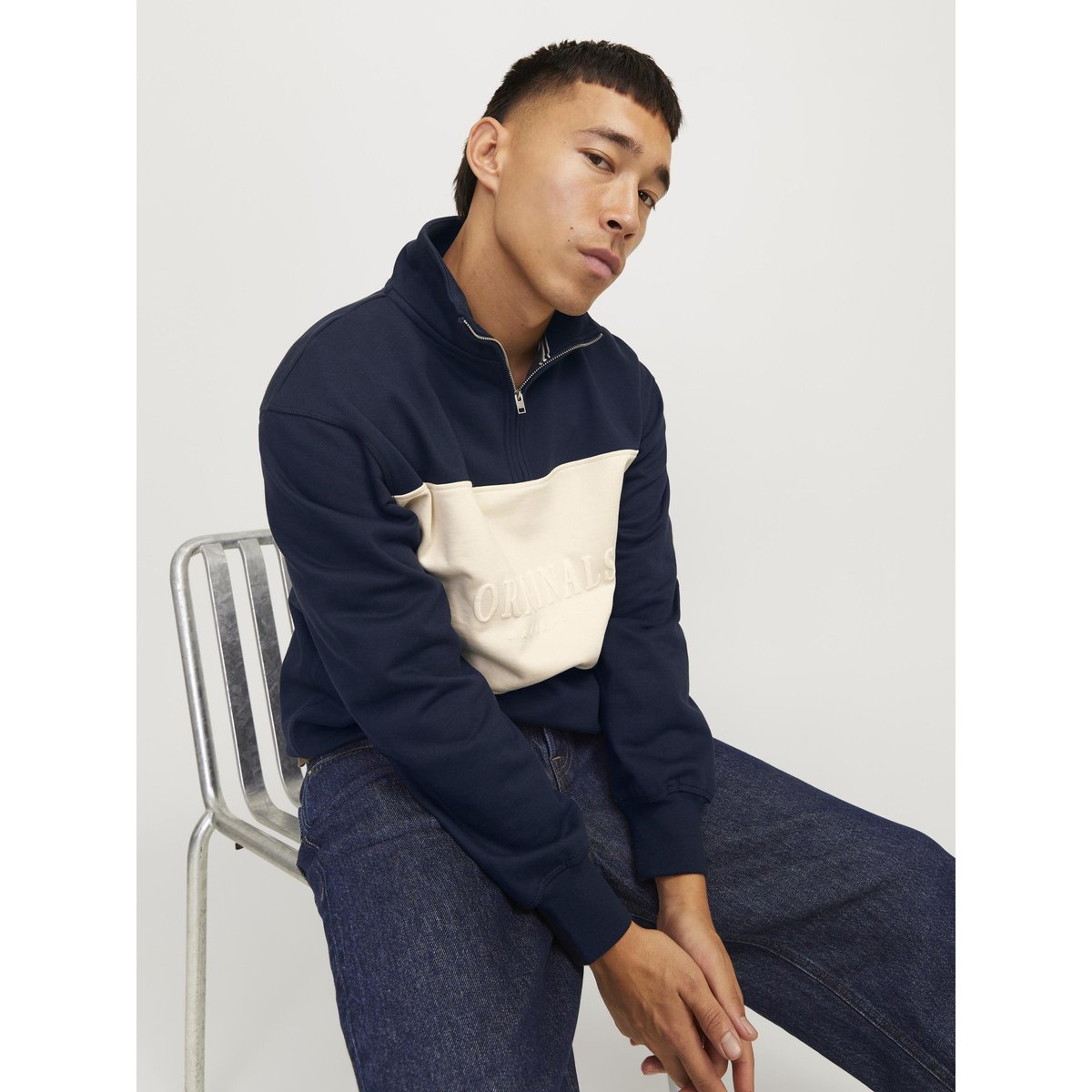 Sweat À Mi-Fermeture Éclair sky captain, JACK & JONES