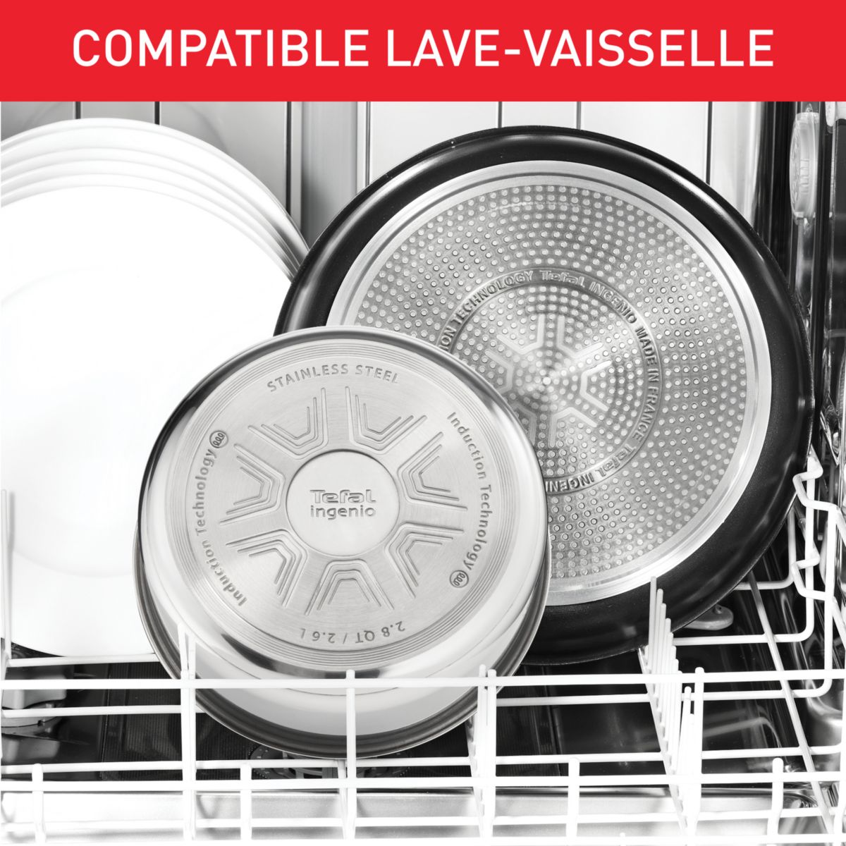 Batterie de cuisine Ingenio Cook Eat 6pcs argenté, TEFAL