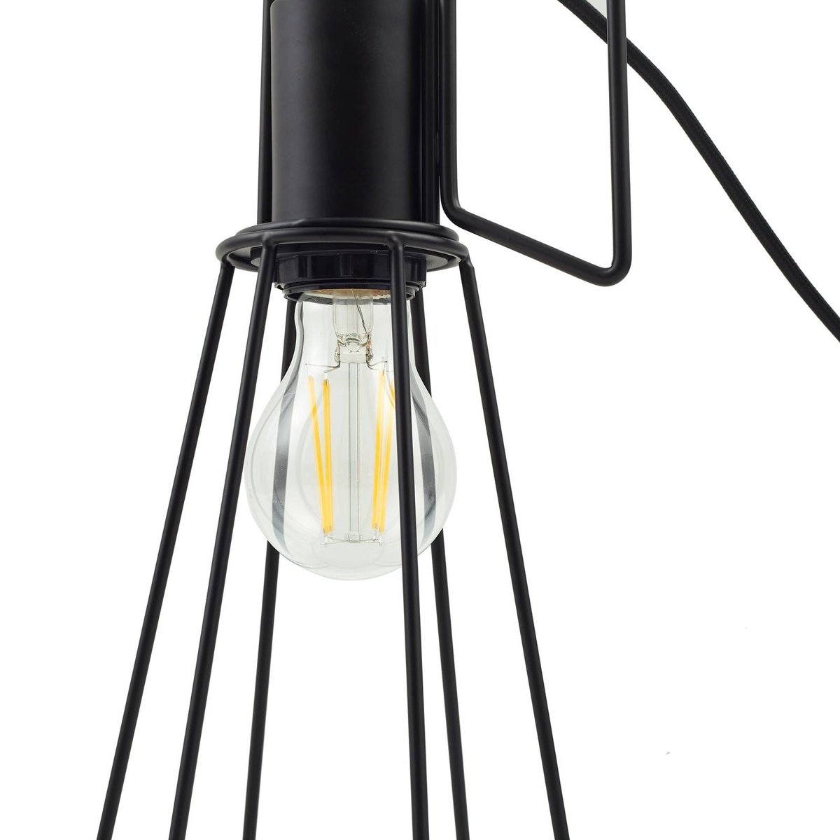 Lampe à poser en métal moderne, Tharion noir, LINDBY