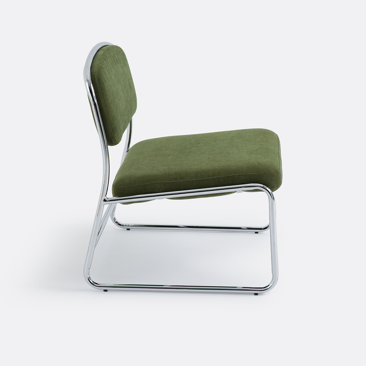 Fauteuil chrome et tissu, Celestina vert, LA REDOUTE INTERIEURS