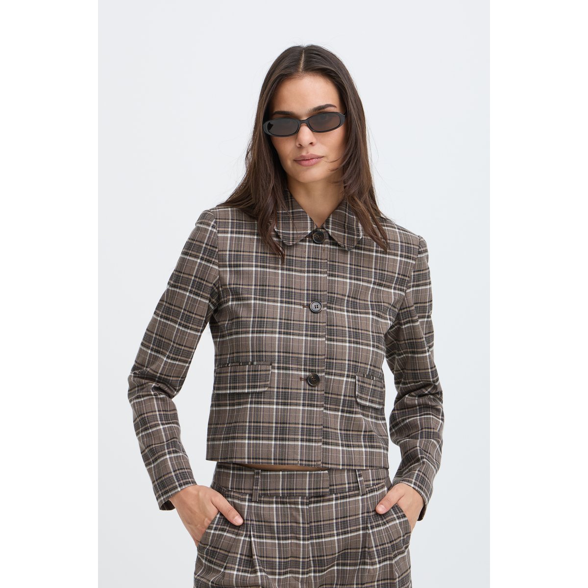 Blazer sepia check, B.YOUNG