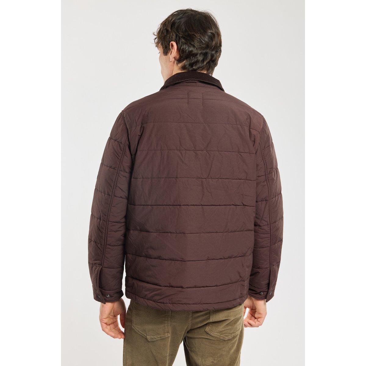 Veste courte zippée acajou foncé, ARMOR-LUX