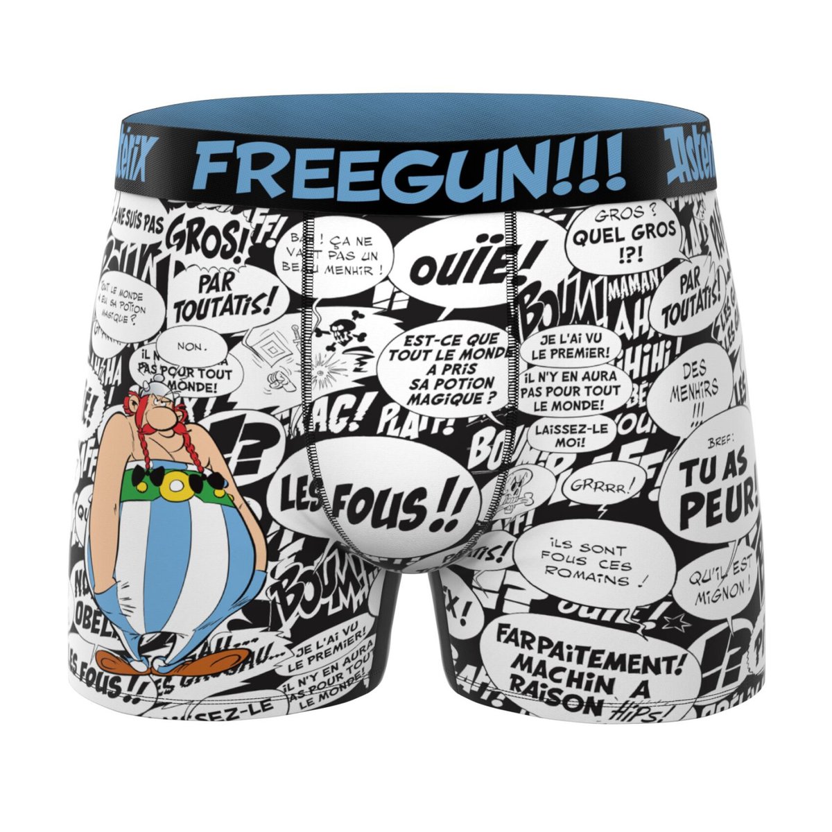 Lot De 3 Boxers Astérix vert/bleu/orange/jaune, FREEGUN