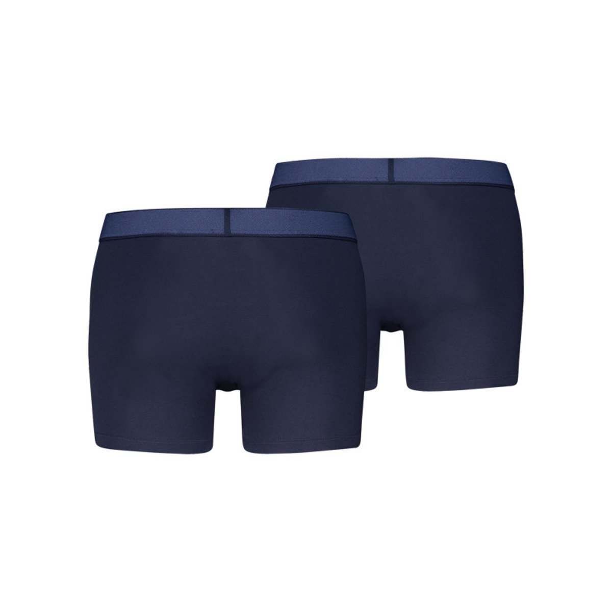 Lot de 2 boxers en coton marine pourvus de ceintures élastiquées bleu foncé, LEVI'S