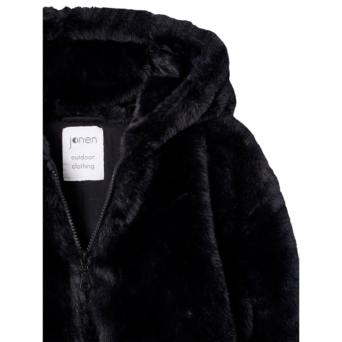 Veste imitation fourrure noir, JONEN