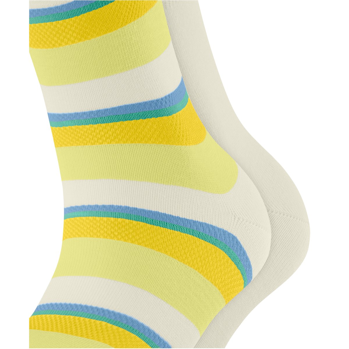 Chaussettes Crochet Stripe 2-Pack Opaque coloré, ESPRIT