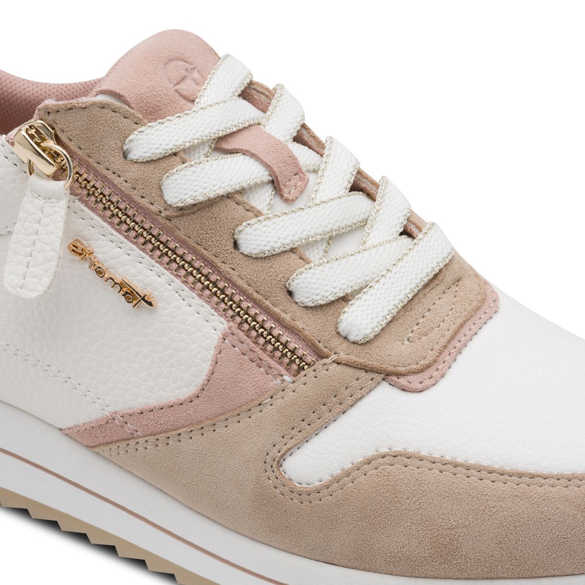 Basket femme beige rose, TAMARIS