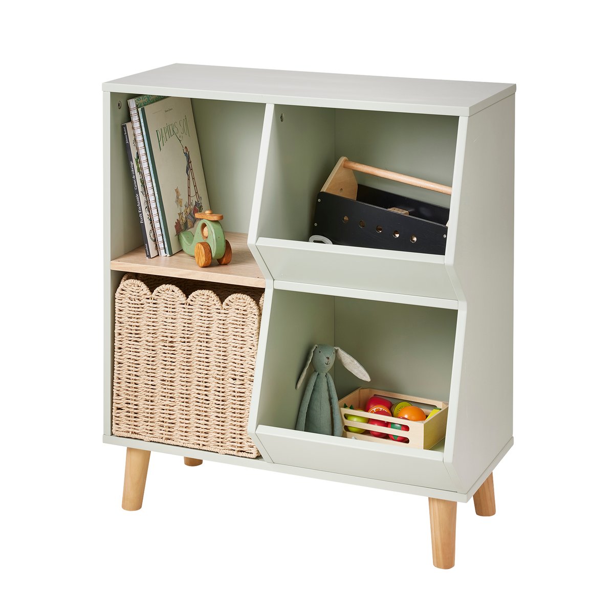 Bac de rangement en corde de papier Feston beige, VERTBAUDET