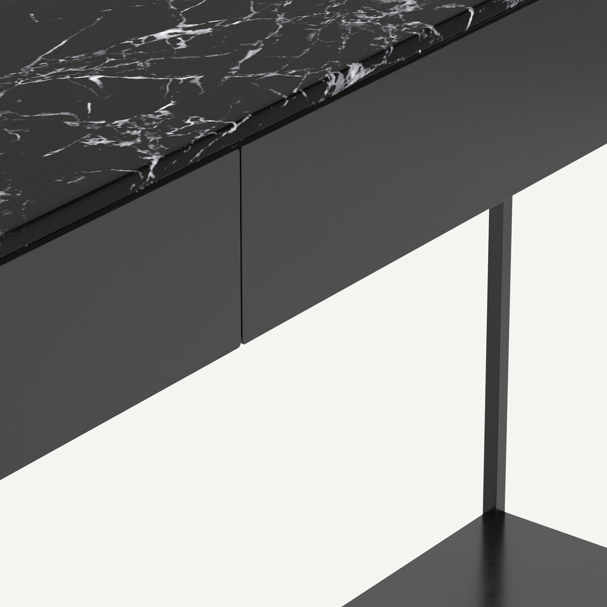 Fébée Marble & Metal Console Table black, AM.PM