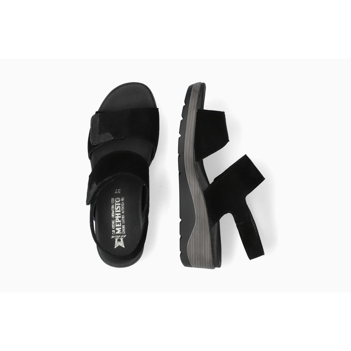 Sandales en cuir CALIE noir p5144408, MEPHISTO
